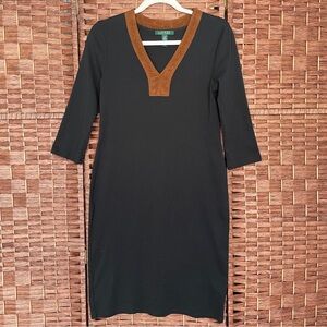 Ralph Lauren Black Dress, 100%cotton Old Money, Office Siren, Academia, Size S.